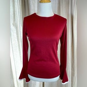 Qearal top flared sleeves msrp $38 NWT size M